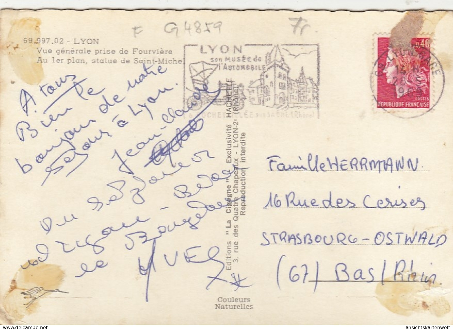 Lyon, Vue Général, Staue De Saint-Michel Gl1969 #G4859 - Autres & Non Classés