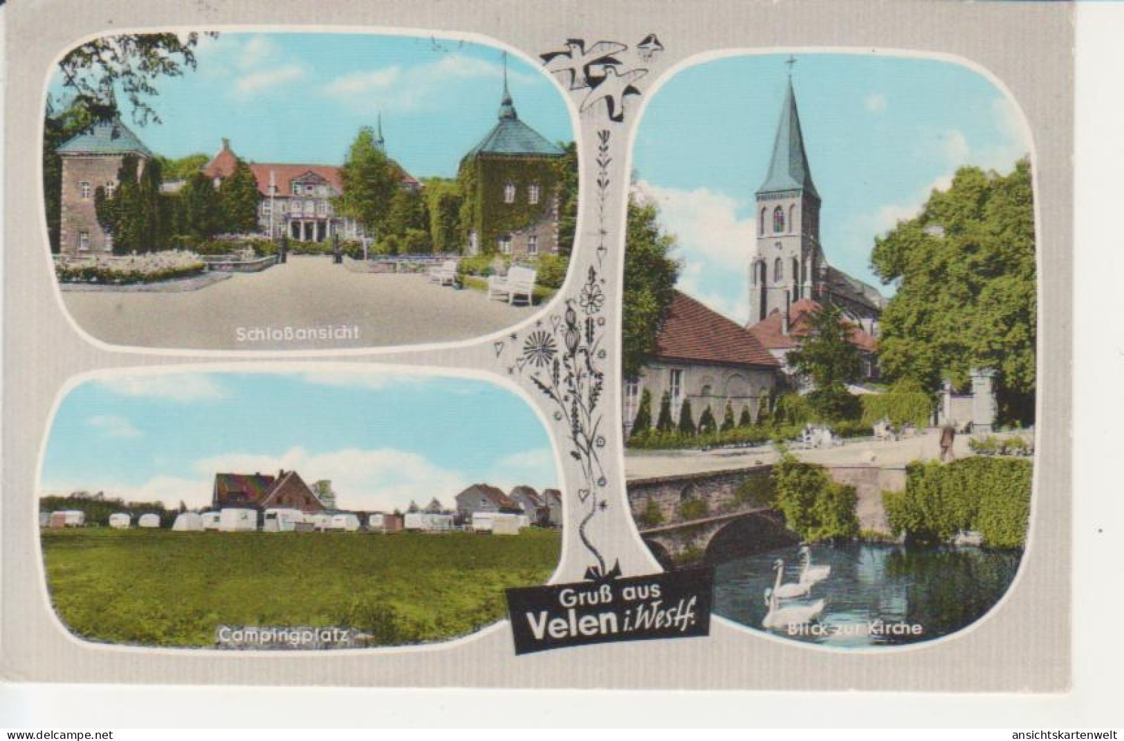 Velen - Schloss, Kirche Und Campingplatz Gl19? #219.992 - Autres & Non Classés