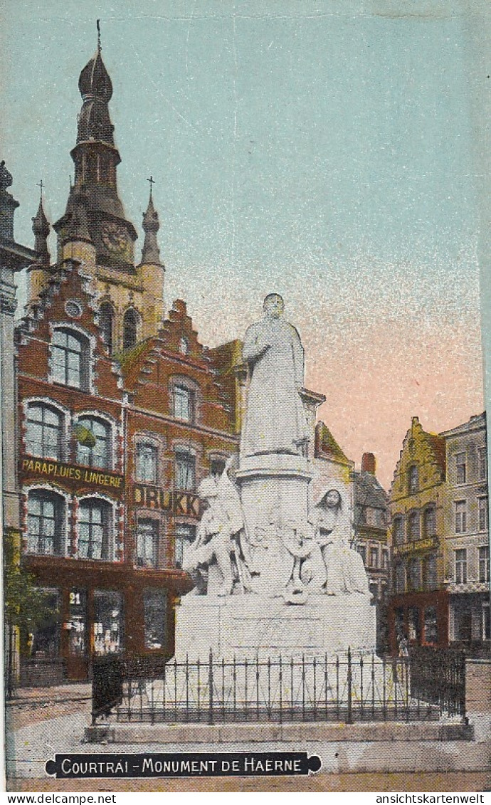 Courtrai Monument De Haerne Feldpgl1915? #D3771 - Other & Unclassified