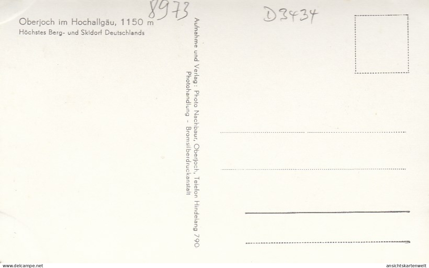 Oberjoch Im Hochallgäu Mehrbildkarte Ngl #D3434 - Autres & Non Classés