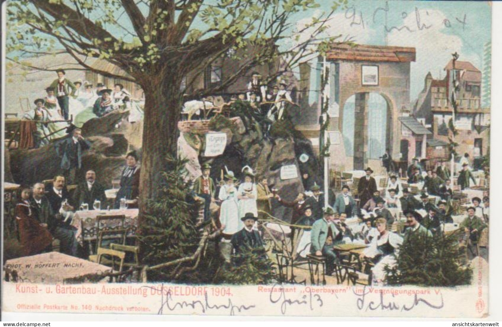 Düsseldorf Ausstellung 1904 Restaurant 'Oberbayern' Gl1904 #220.284 - Andere & Zonder Classificatie