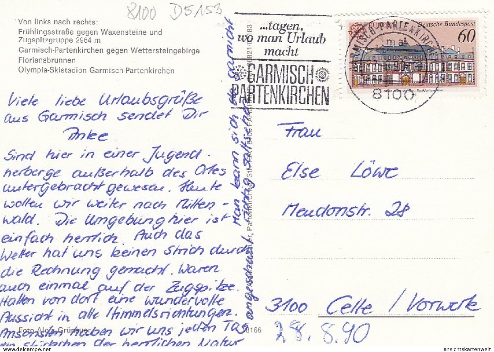 Garmisch-Partenkirchen Mehrbildkarte Gl1990 #D5153 - Autres & Non Classés