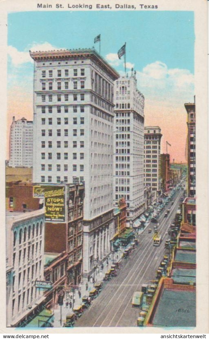 Dallas TX - Main Street Looking East Ngl #220.200 - Altri & Non Classificati