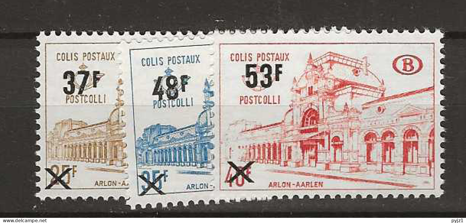 1970 MNH Belgium Railway Parcel Stamps Mi 64-66 - Andere & Zonder Classificatie