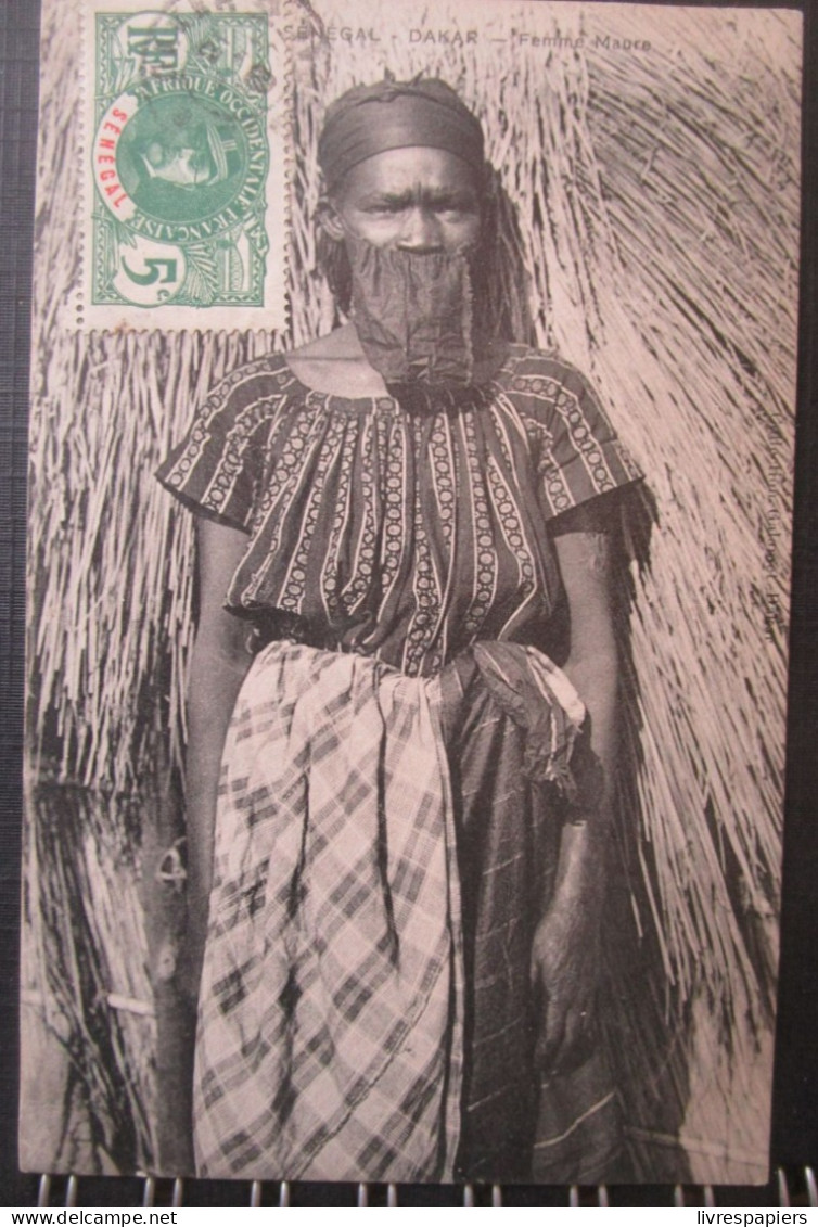 Senegal Femme Maure Cpa Timbrée - Senegal