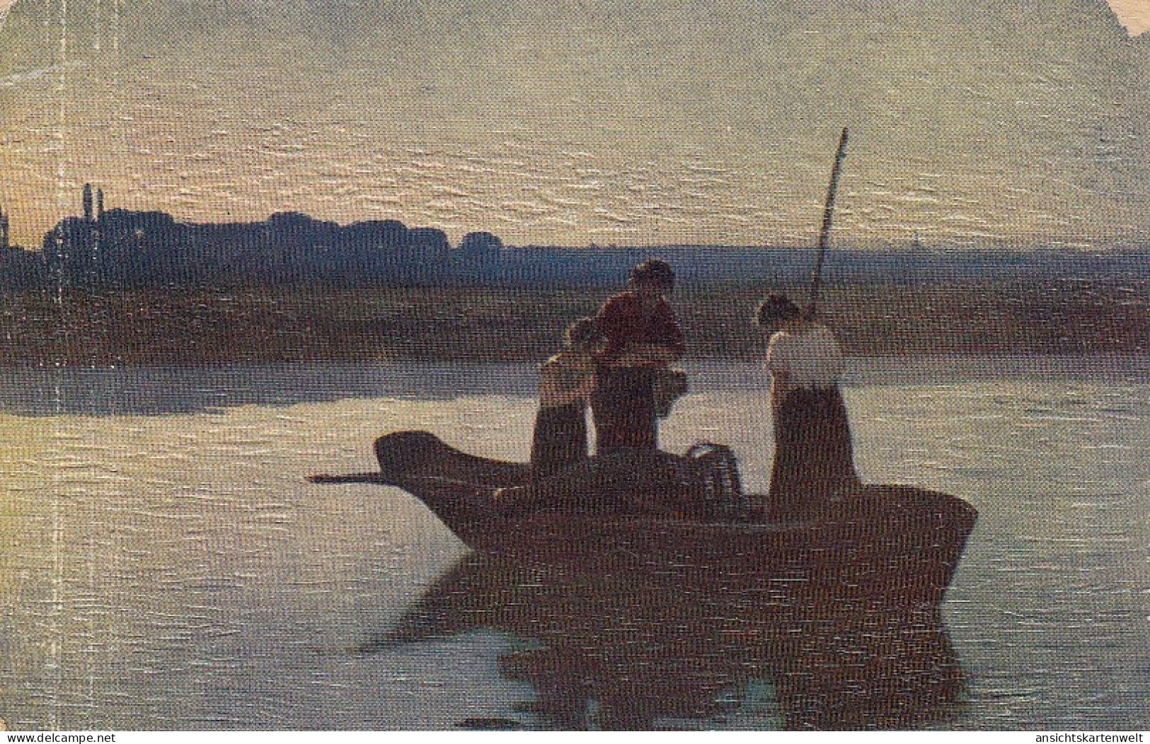 LAROUZE Abendgebet Gl1918 #D3864 - Malerei & Gemälde