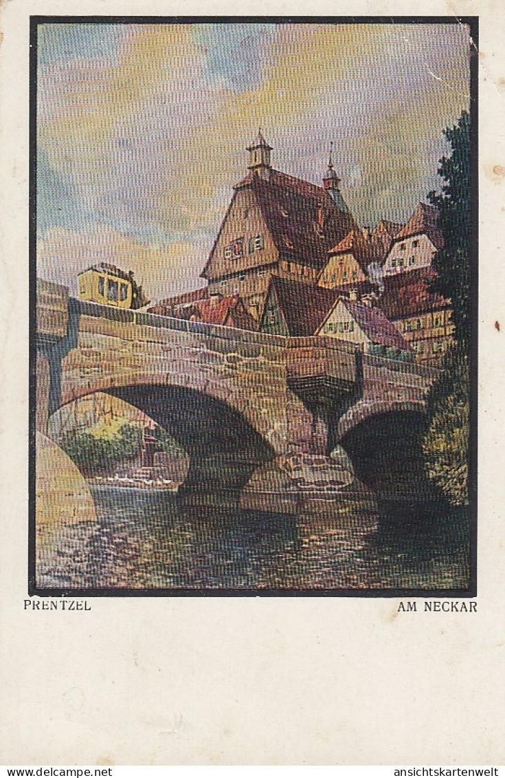 PRENTZEL Am Neckar Ngl #D3859 - Peintures & Tableaux