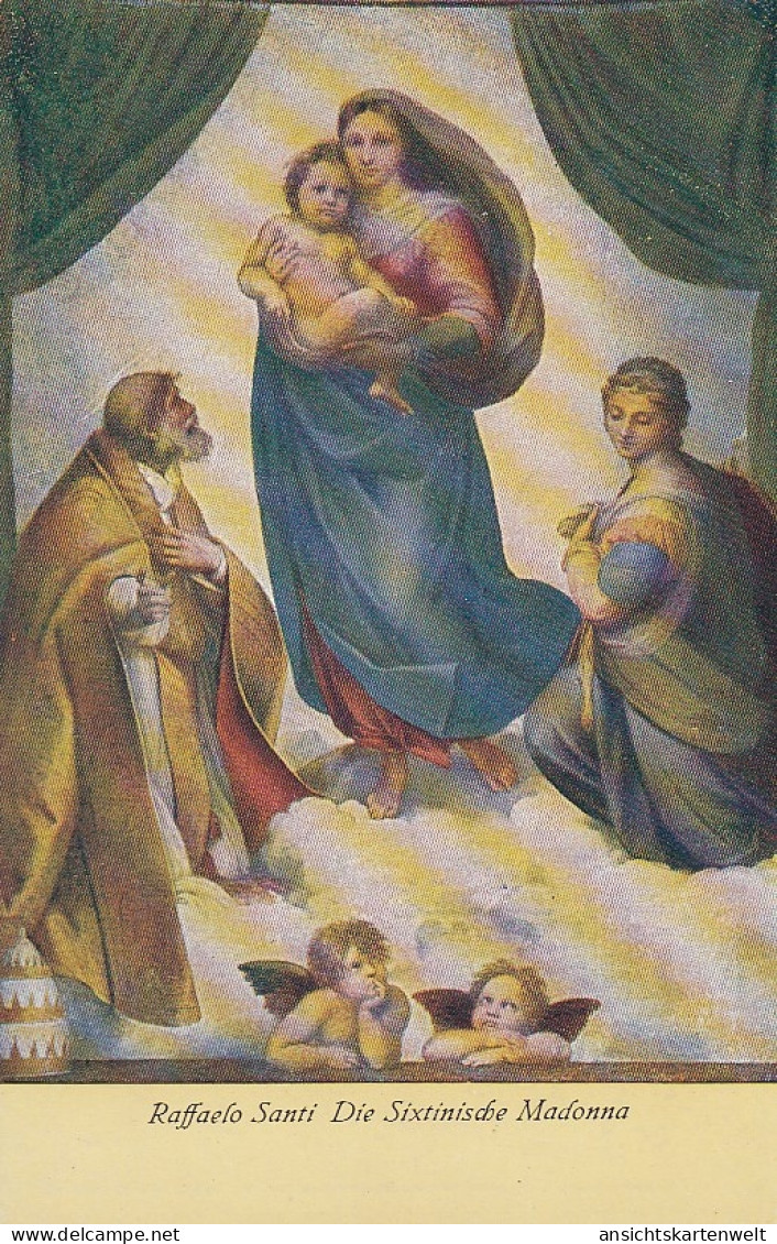 RAFFAELO SANTI Die Sixtinische Madonna Ngl #D3678 - Peintures & Tableaux