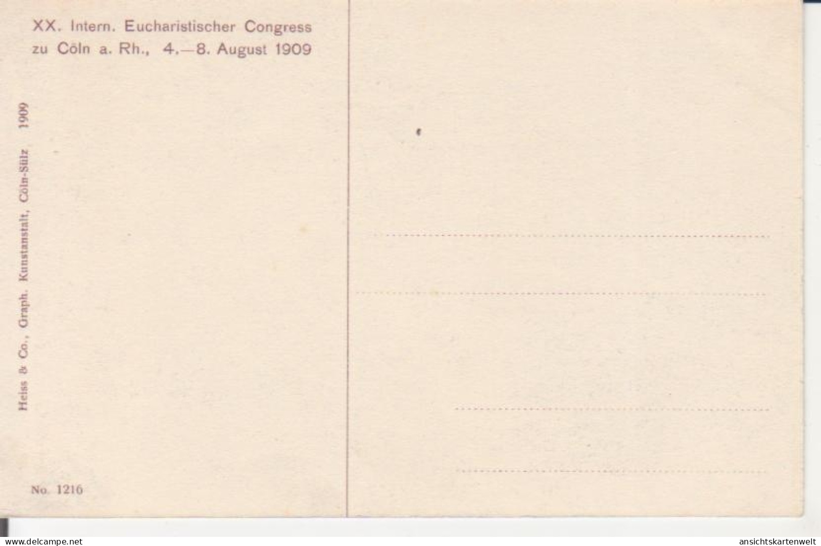 Köln - Eucharistischer Kongress 1909, Prozession Ngl #220.300 - Autres & Non Classés