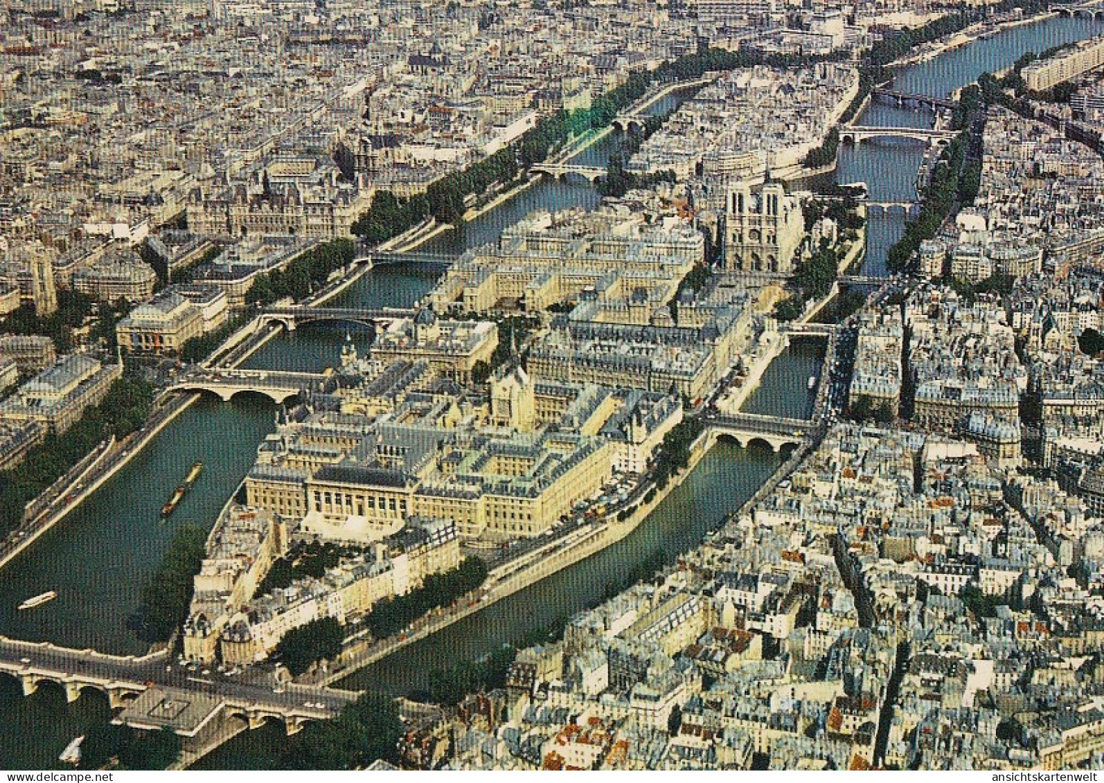 Paris Vue Aèrienne De I'lle De La Cité Ngl #D5348 - Sonstige & Ohne Zuordnung