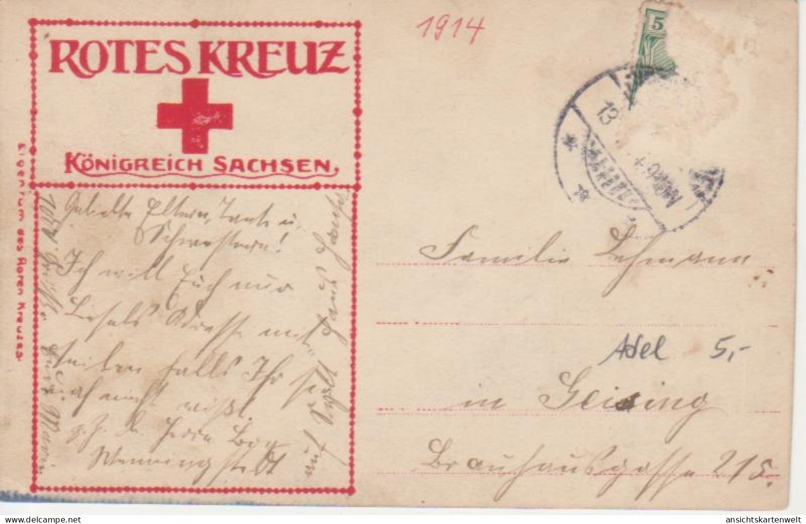 Friedrich August II. König Von Sachsen Im Kreise Seiner Kinder Gl1914 #221.609 - Königshäuser