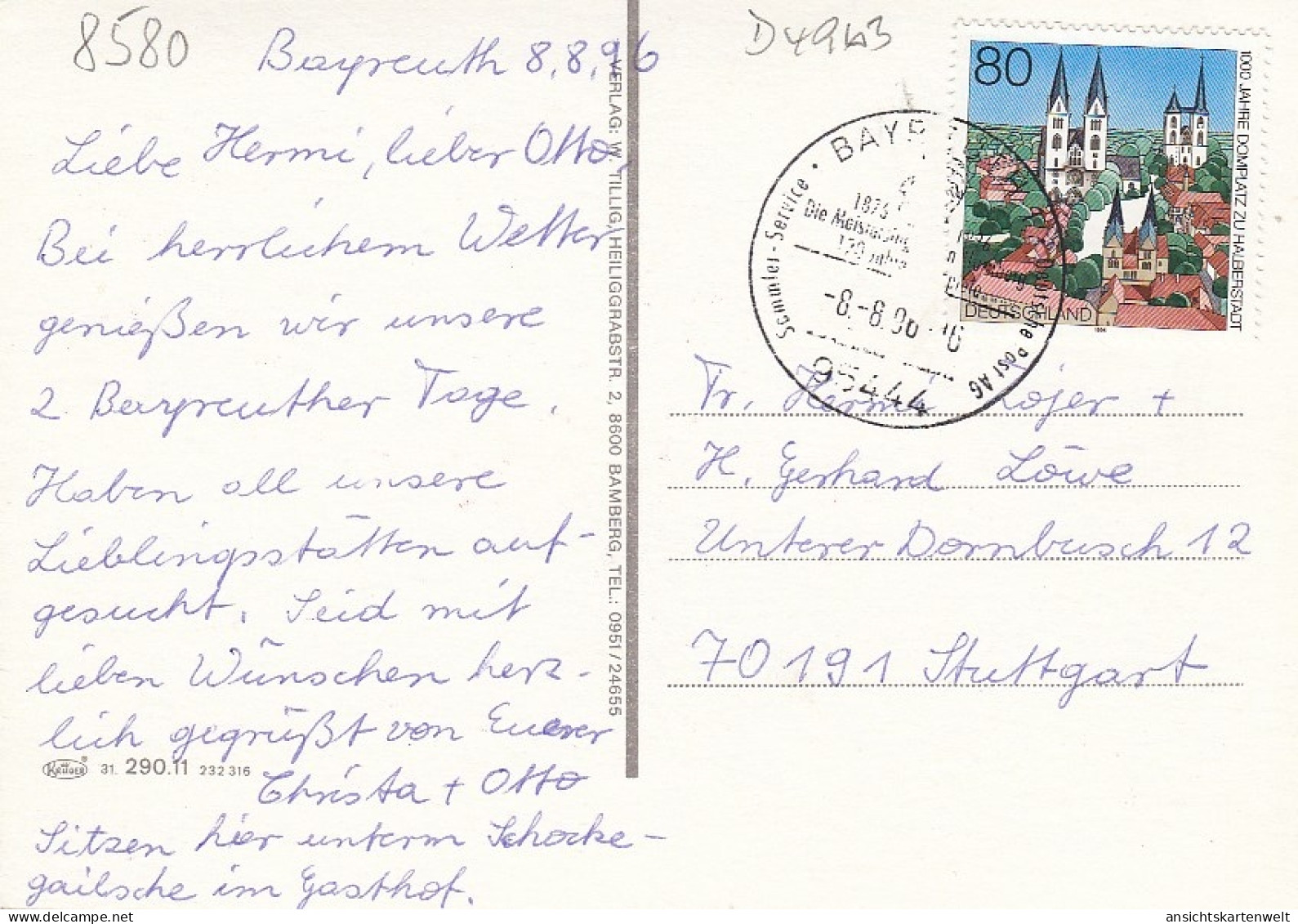 Gruss Aus Bayreuth Mehrbildkarte Gl1996 #D4963 - Andere & Zonder Classificatie