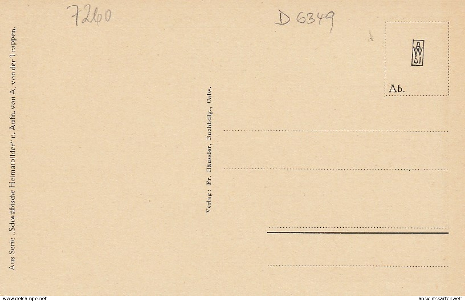 Calw Schwarzwald Nagoldbrücke Ngl #D6349 - Andere & Zonder Classificatie