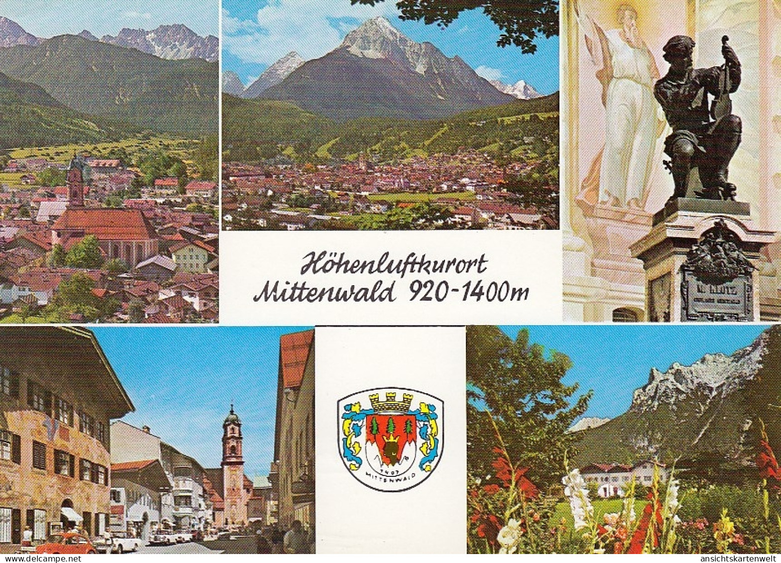 Höhenluftkurort Mittenwald Mehrbildkarte Gl1977 #D5480 - Autres & Non Classés