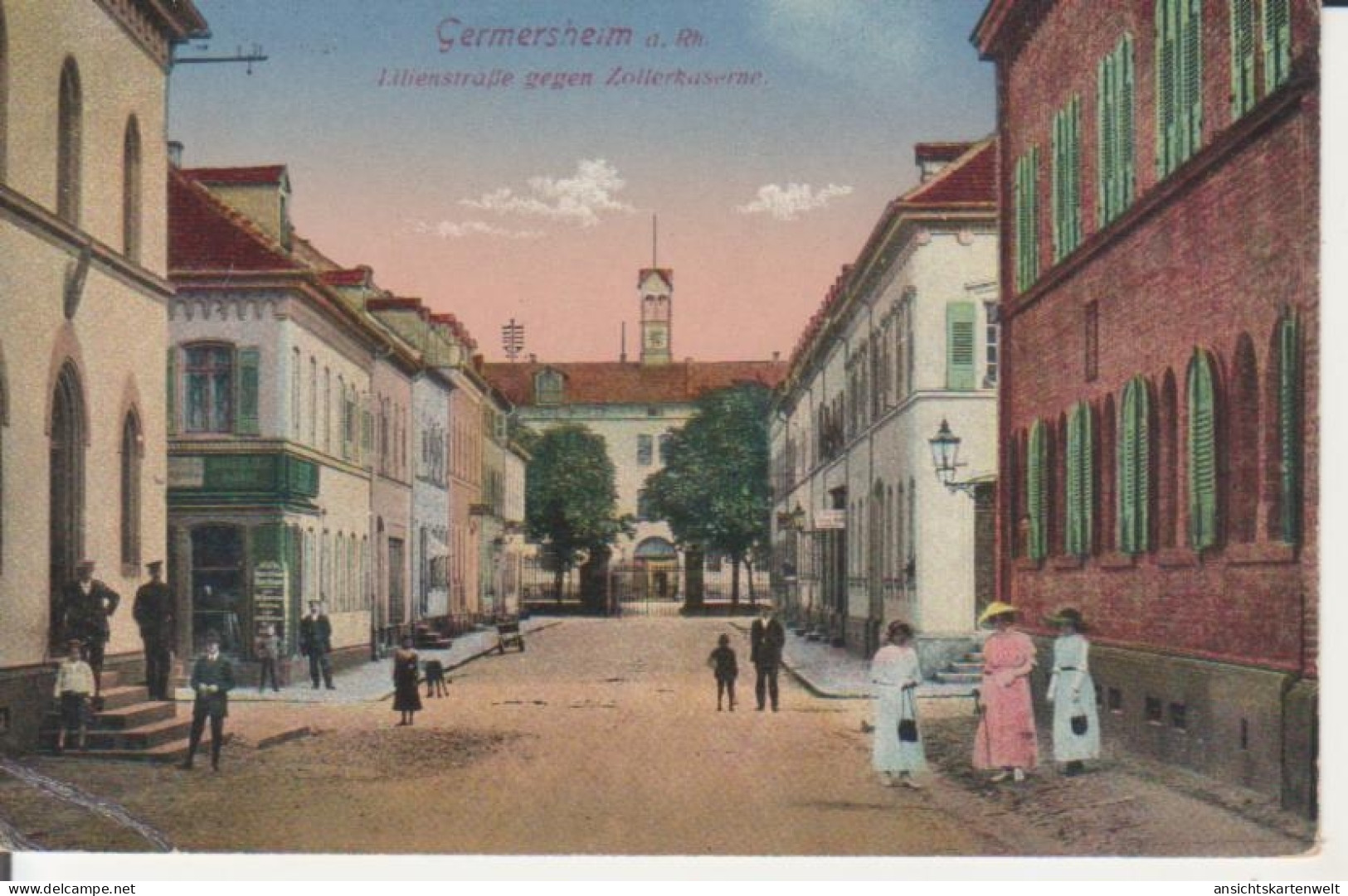 Germersheim Lilienstrasse Gegen Zollerkaserne Gl1919 #221.834 - Andere & Zonder Classificatie