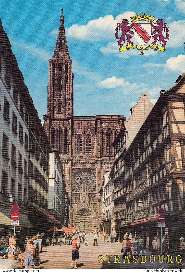 Strasbourg La Cathédrale Et La Rue Mercière Gl1977 #D4717 - Andere & Zonder Classificatie