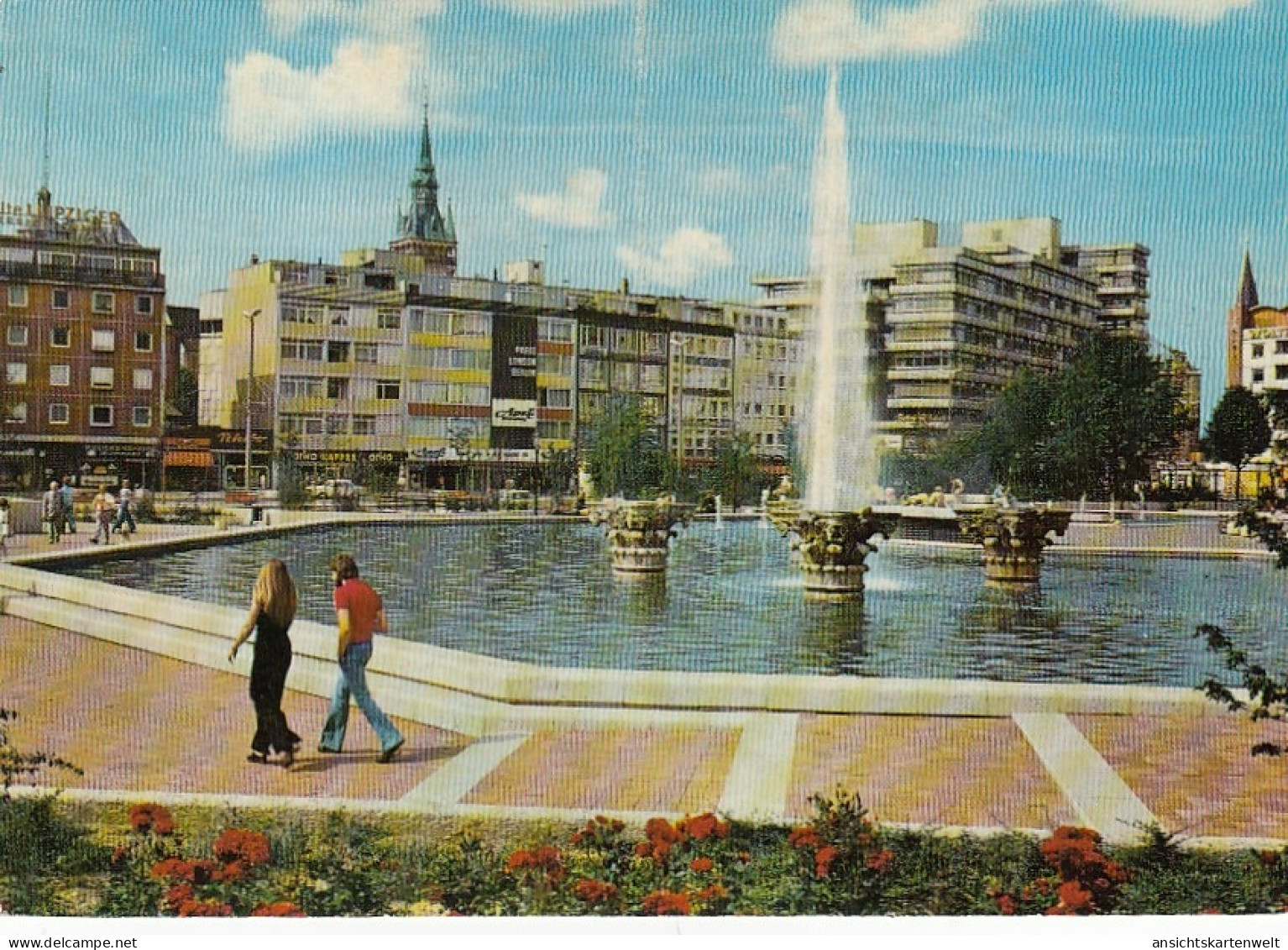 Braunschweig, Blick Vom Schloßpark Auf Bohlweg Und Rathaus Gl1977 #G5752 - Other & Unclassified