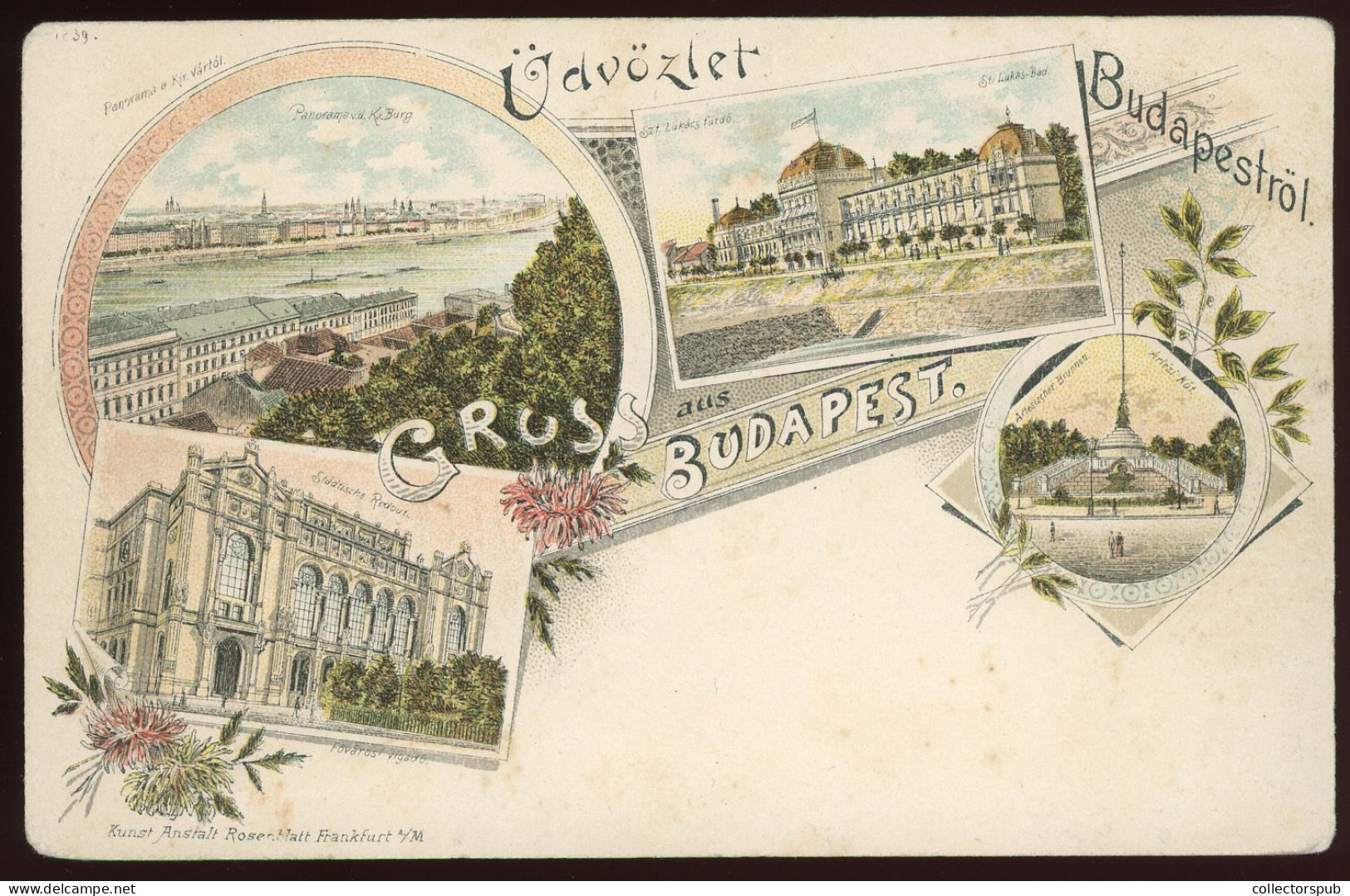 BUDAPEST 1896. (!!) . Vintage Litho Postcard, Vorlaufer - Hongrie