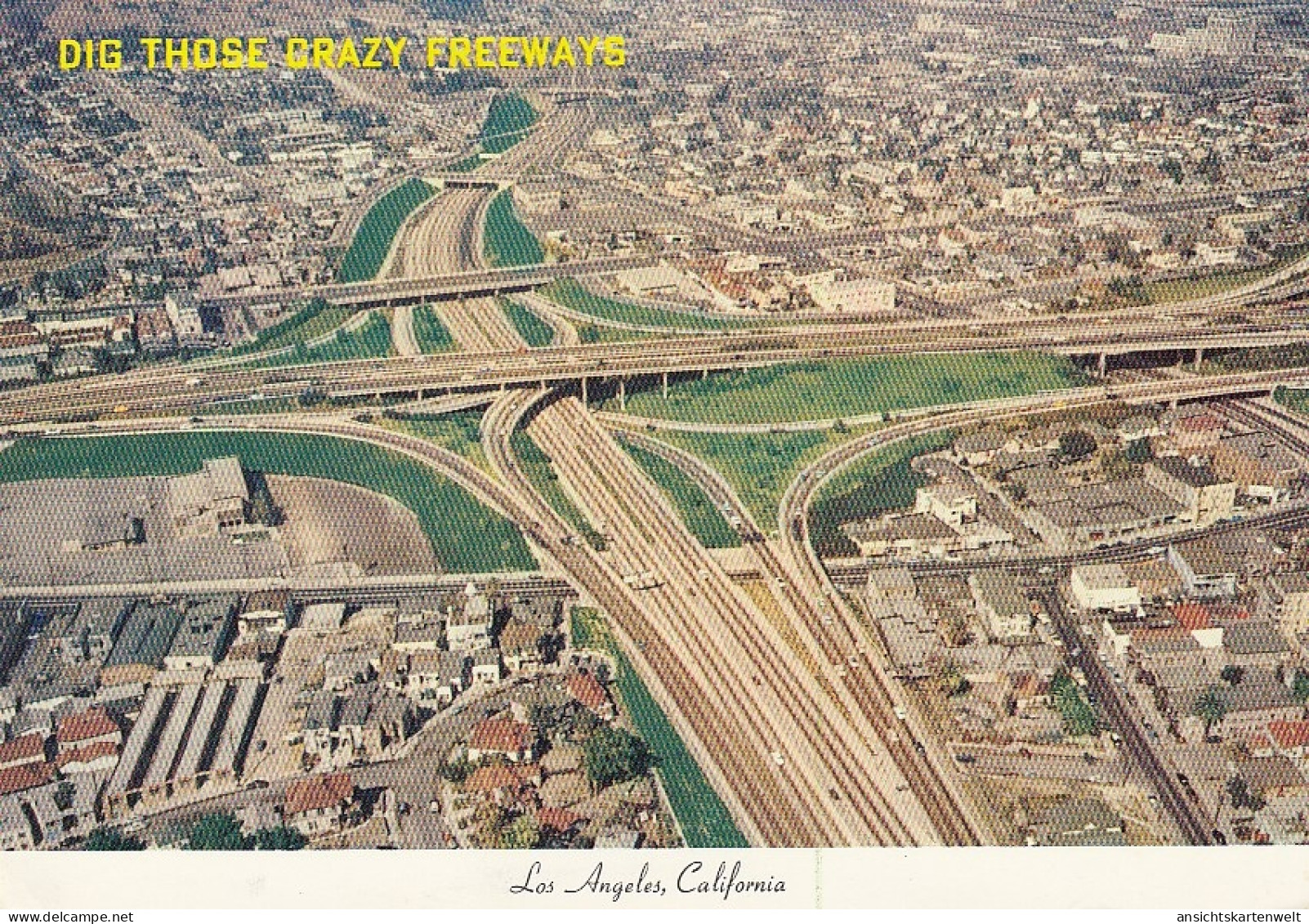 Freeway Interchange In Los Angeles California Glum 1975? #D5628 - Sonstige & Ohne Zuordnung