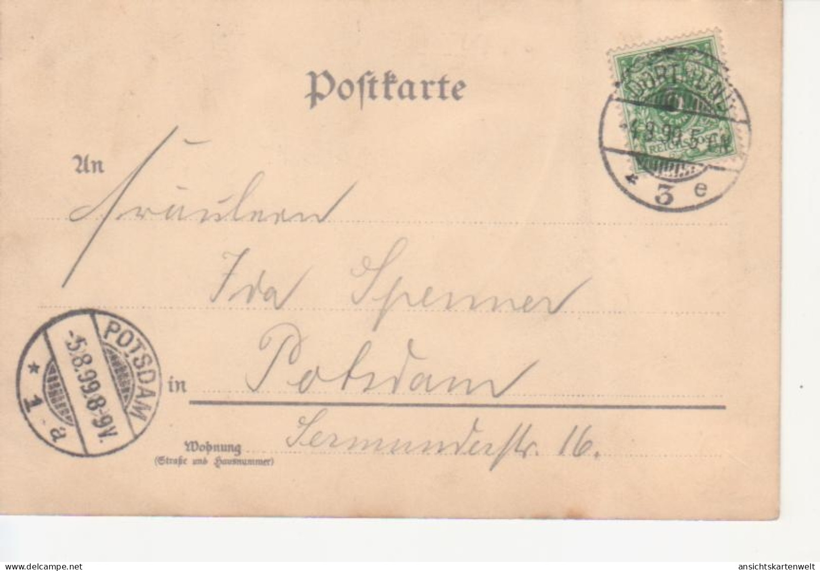 Dortmund Litho Schwanenteich Kronenburg Hauptbahnhof Hauptpost Gl1899 #221.052 - Otros & Sin Clasificación