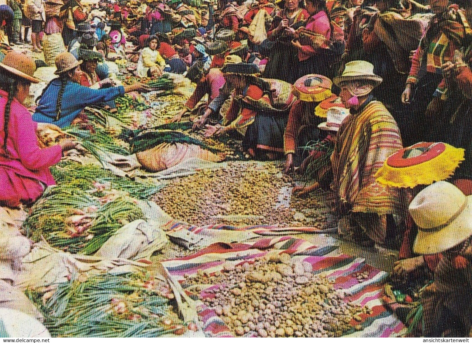 Perú Market Scene In Cusco Ngl #D6132 - Other & Unclassified
