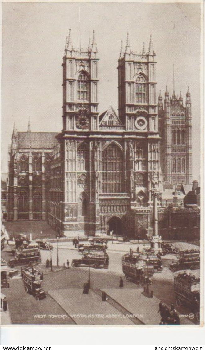 London - Westminster Abbey, West Towers Gl1928 #222.034 - Autres & Non Classés
