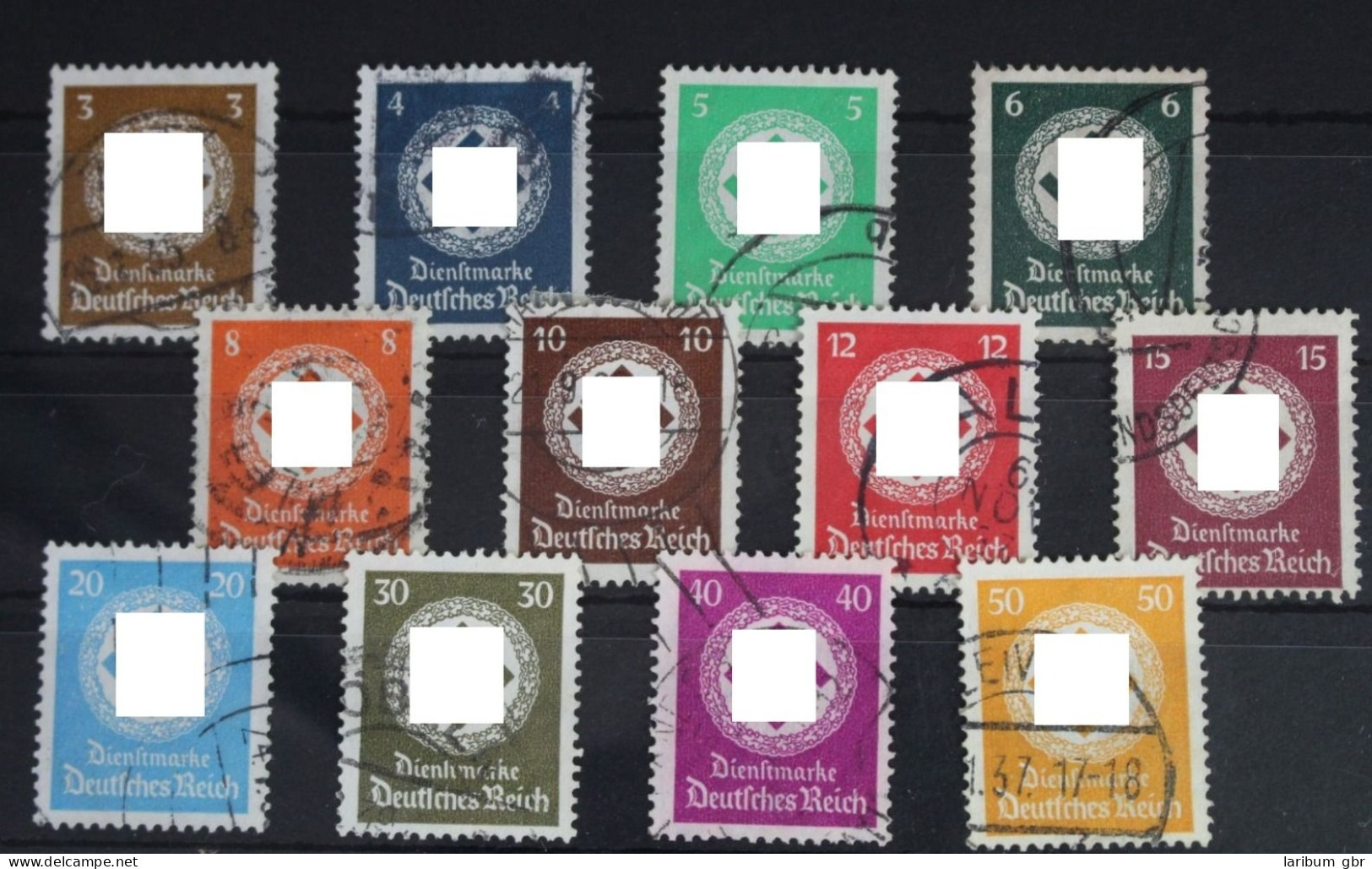 Deutsches Reich Dienstmarken 132-143 Gestempelt #FK355 - Dienstzegels