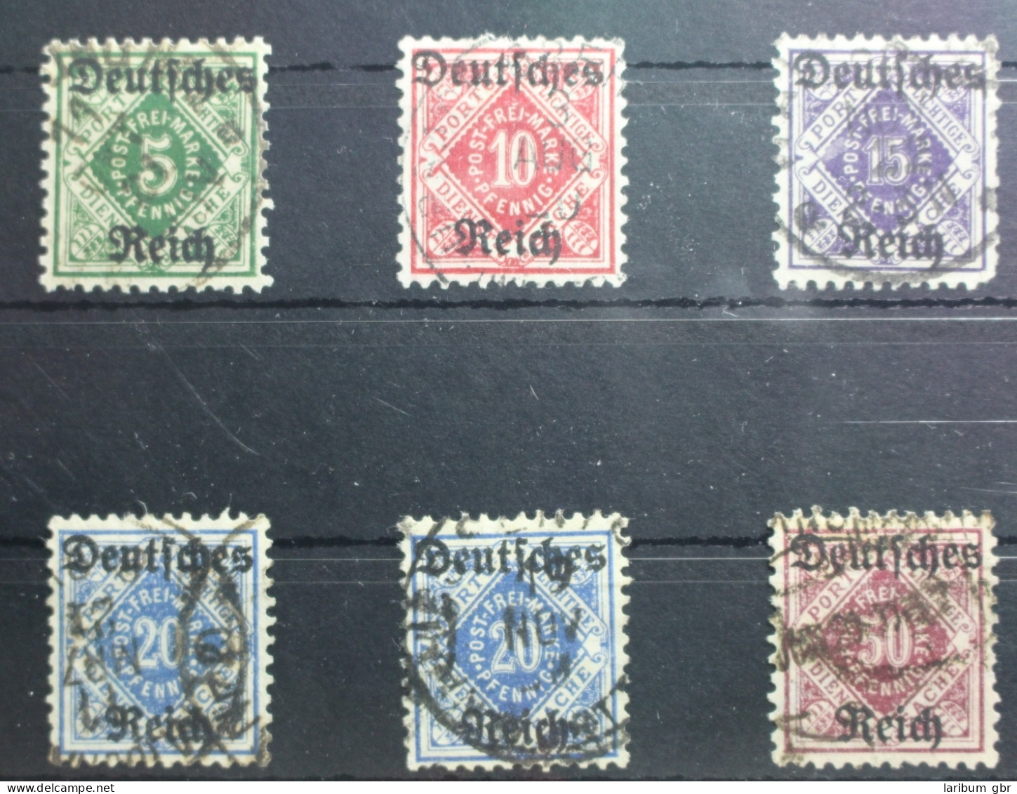 Deutsches Reich Dienstmarke 52-56 Gestempelt Geprüft Infla Berlin #SK765 - Service