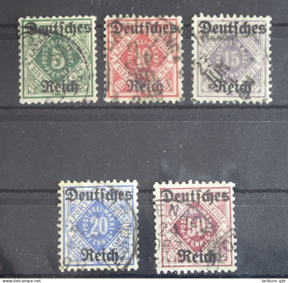 Deutsches Reich Dienstmarken 52-56 Gestempelt #FU304 - Dienstzegels