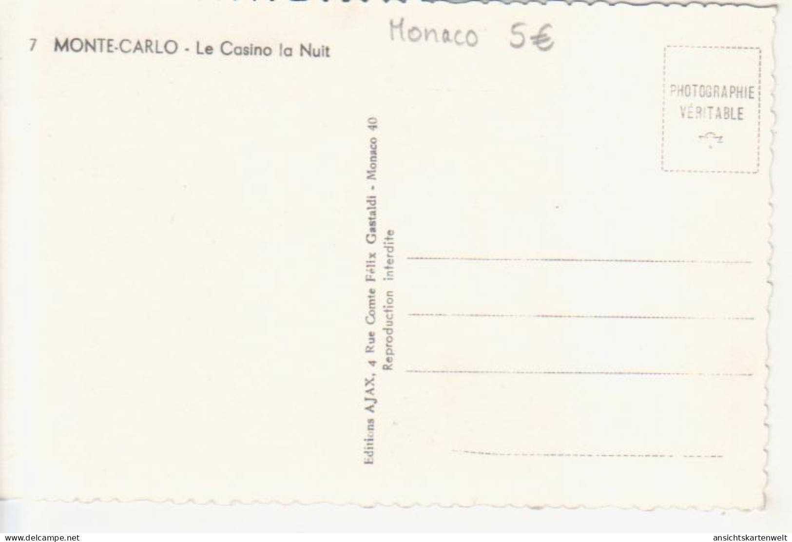 Monaco: Monte Carlo Casino Ngl #222.105 - Altri & Non Classificati