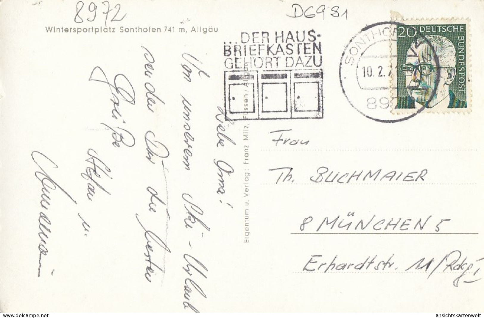 Sonthofen Im Allgäu Mehrbildkarte Gl1971 #D6981 - Other & Unclassified