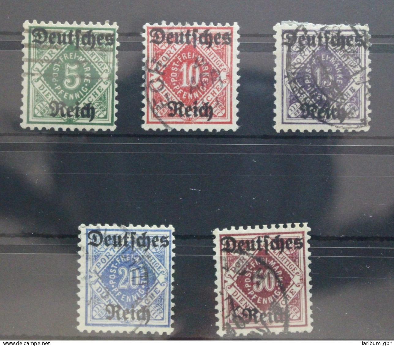 Deutsches Reich Dienstmarken 52-56 Gestempelt #UM177 - Dienstmarken