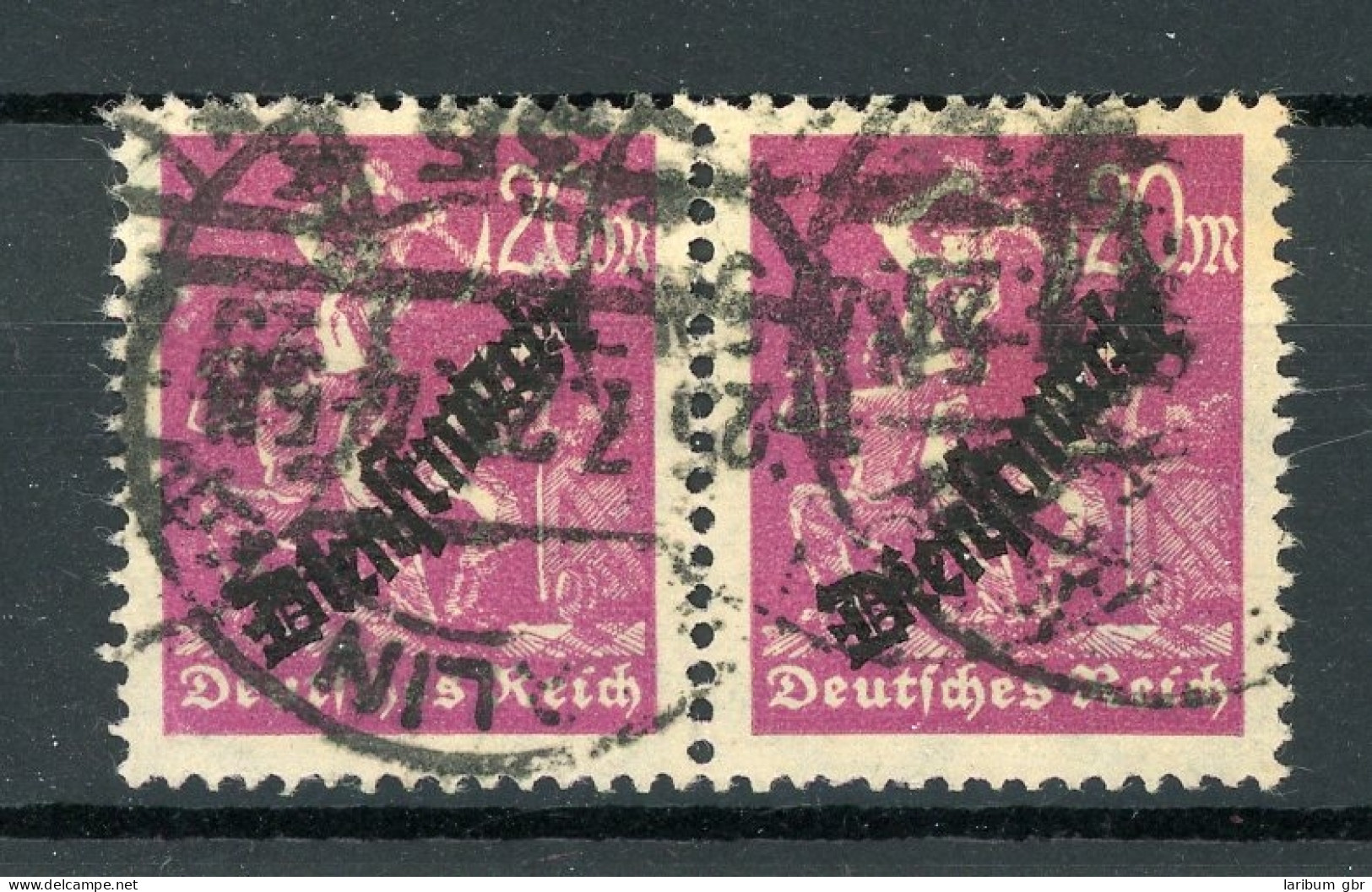 Deutsches Reich Waag. Paar D 75 Y Gestempelt Geprüft #JJ925 - Dienstzegels