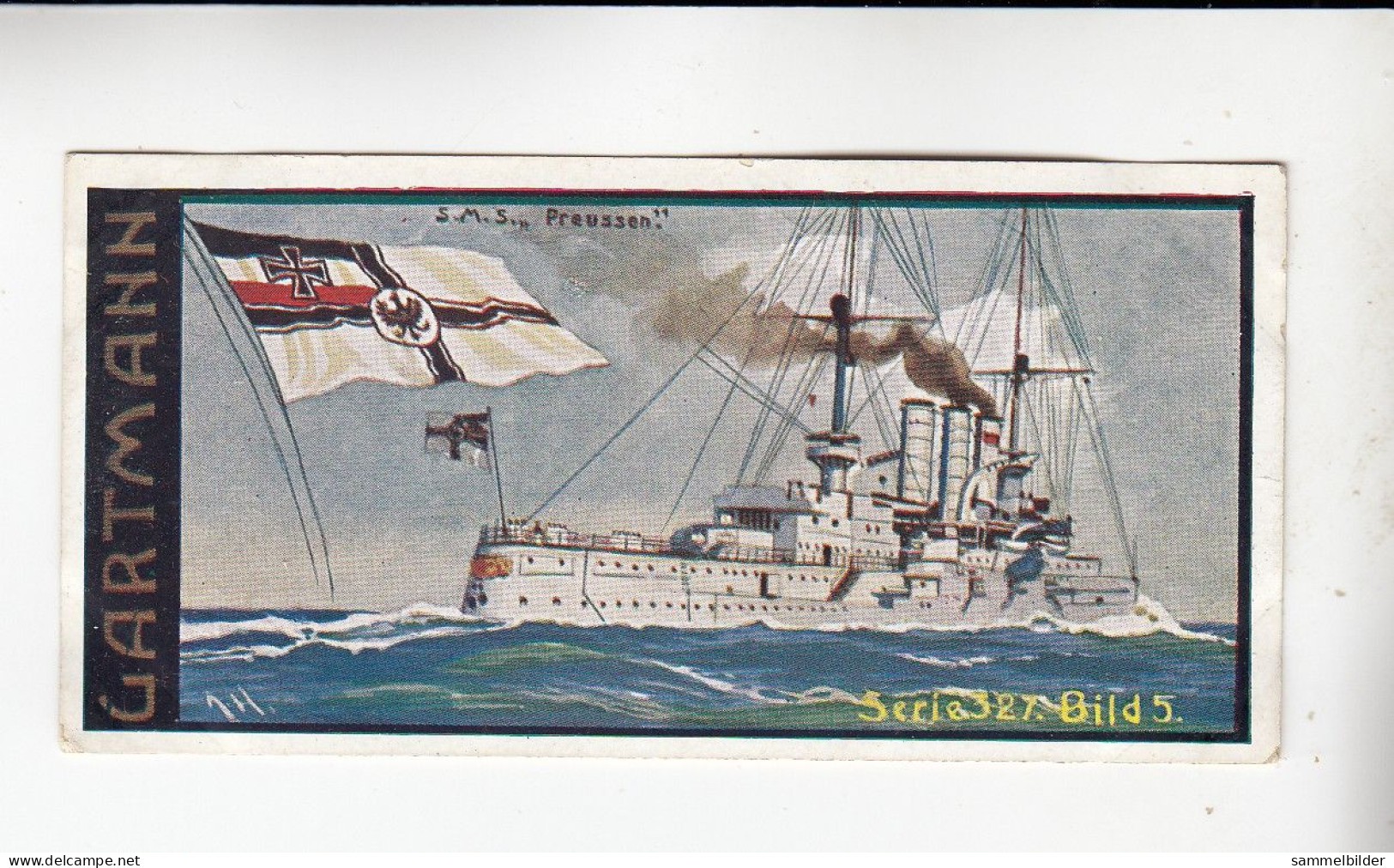 Gartmann  Deutsche Kriegsschiffe S.M.S. Preußen    Serie 327 #5 Von 1909 - Sonstige & Ohne Zuordnung