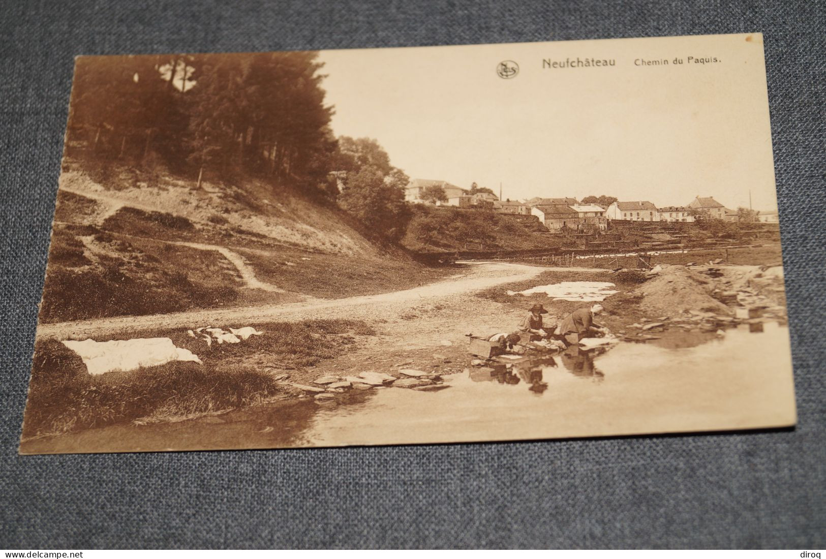 Ancienne Carte De Neuchâteau,Chemin Du Paquis,belle Carte Pour Collection - Neufchâteau