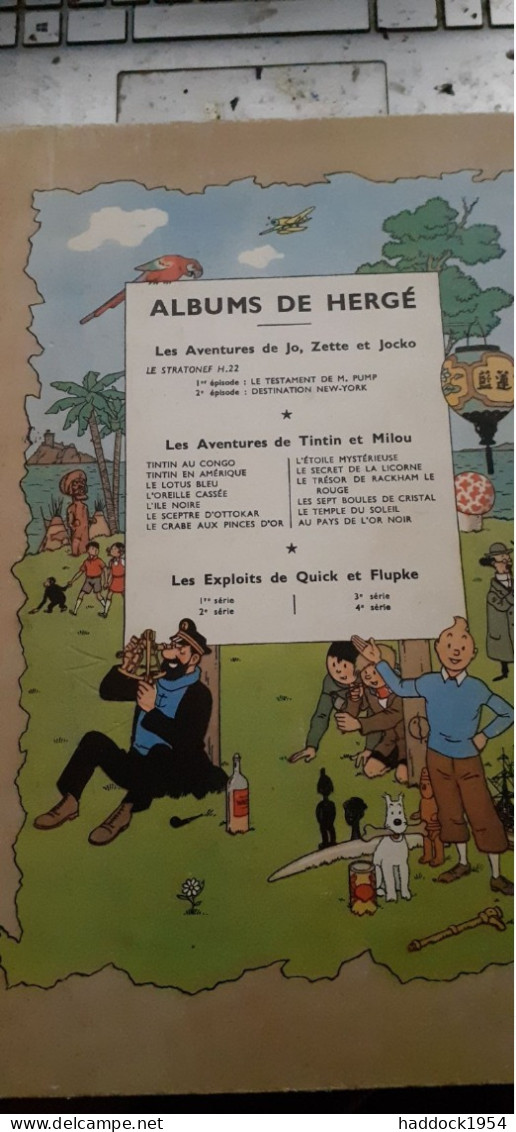 Au Pays De L'or Noir Les Aventures De TINTIN HERGE Casterman 1951 - Tintin