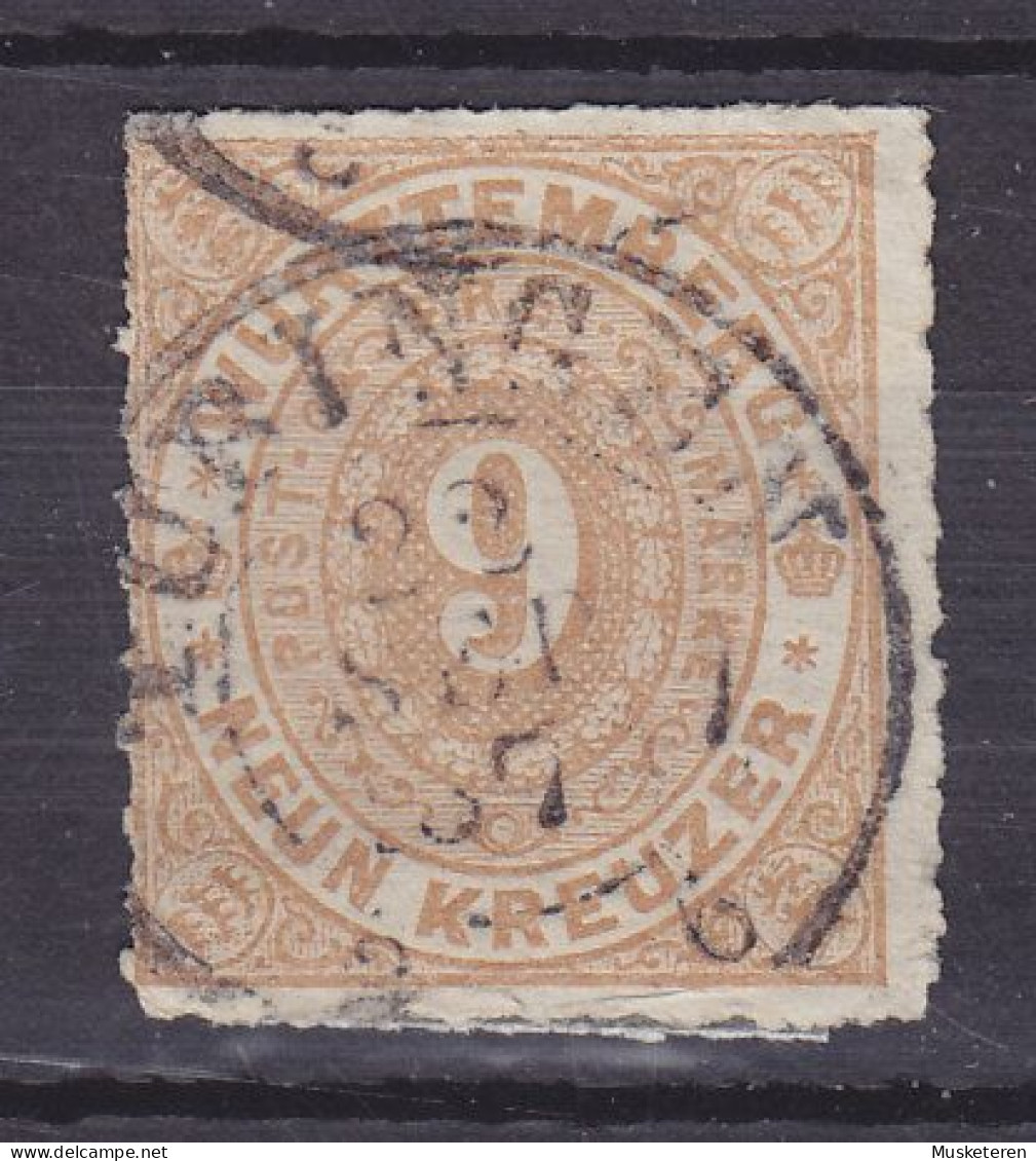 Württemberg 1873 Mi. 40a, 9 Kr. Ziffer Im Oval TÜBINGEN Cancel (2 Scans) - Afgestempeld