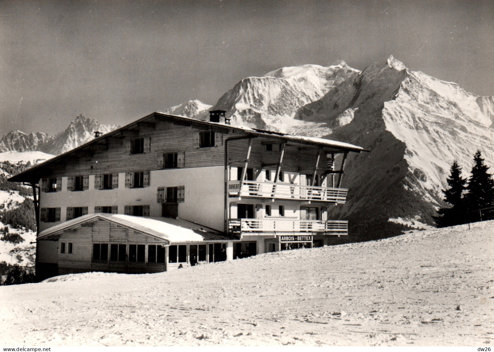 Hôtel Arbois-Bettex Par St Saint-Gervais (Haute-Savoie) Le Mont-Blanc - Carte D. Saule Non Circulée - Hotels & Restaurants