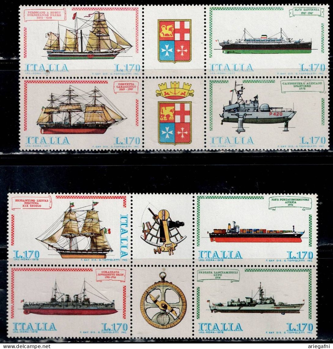 ITALY 1978 SHIPS MI No 1609-12 MNH VF!! - 1971-80: Ungebraucht