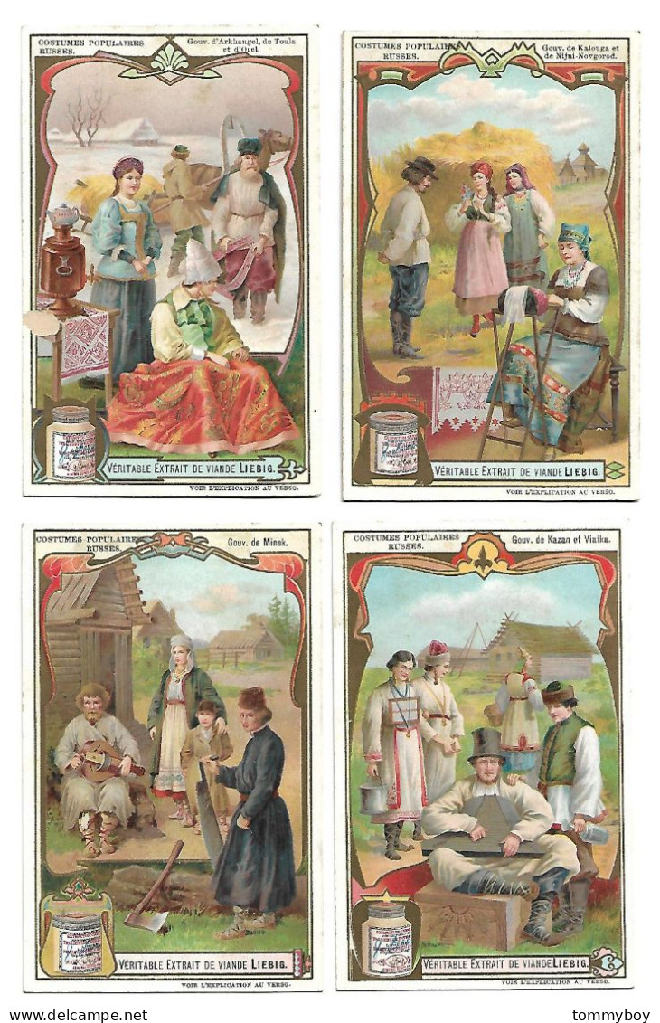 S 848 , Liebig 6 Cards, Costumes Populaires Russes (one Backside Has Stains) (ref B22) - Liebig