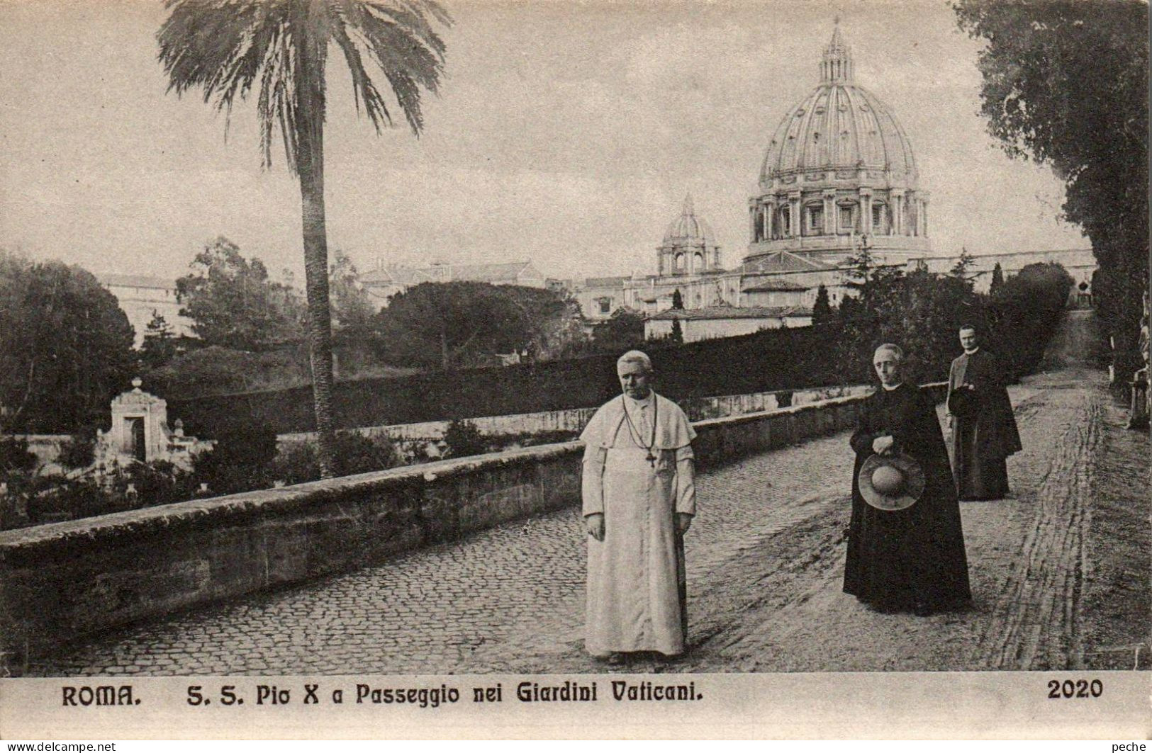 N°1201 W -cpa S.S Pie X -Passeggio Dei Giardini Vaticani - Papes