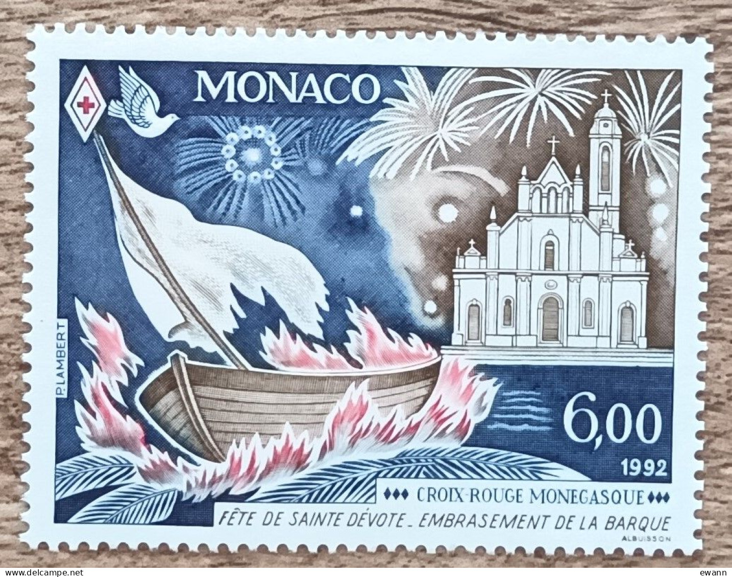 Monaco - YT N°1842 - Croix Rouge Monégasque / Vie De Sainte Dévôte - 1992 - Neuf - Unused Stamps