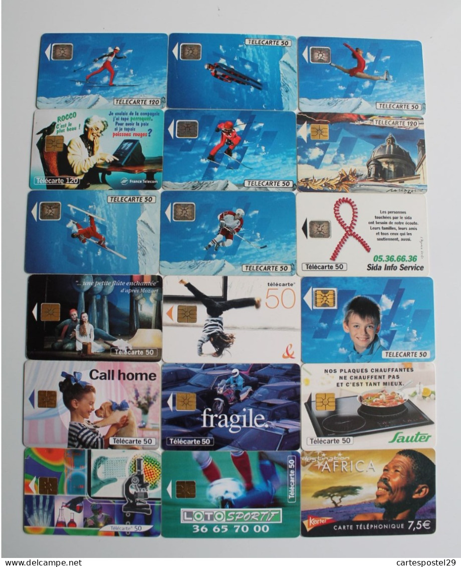 LOT De 18 TELECARTES  PUBLIQUES - Lots - Collections