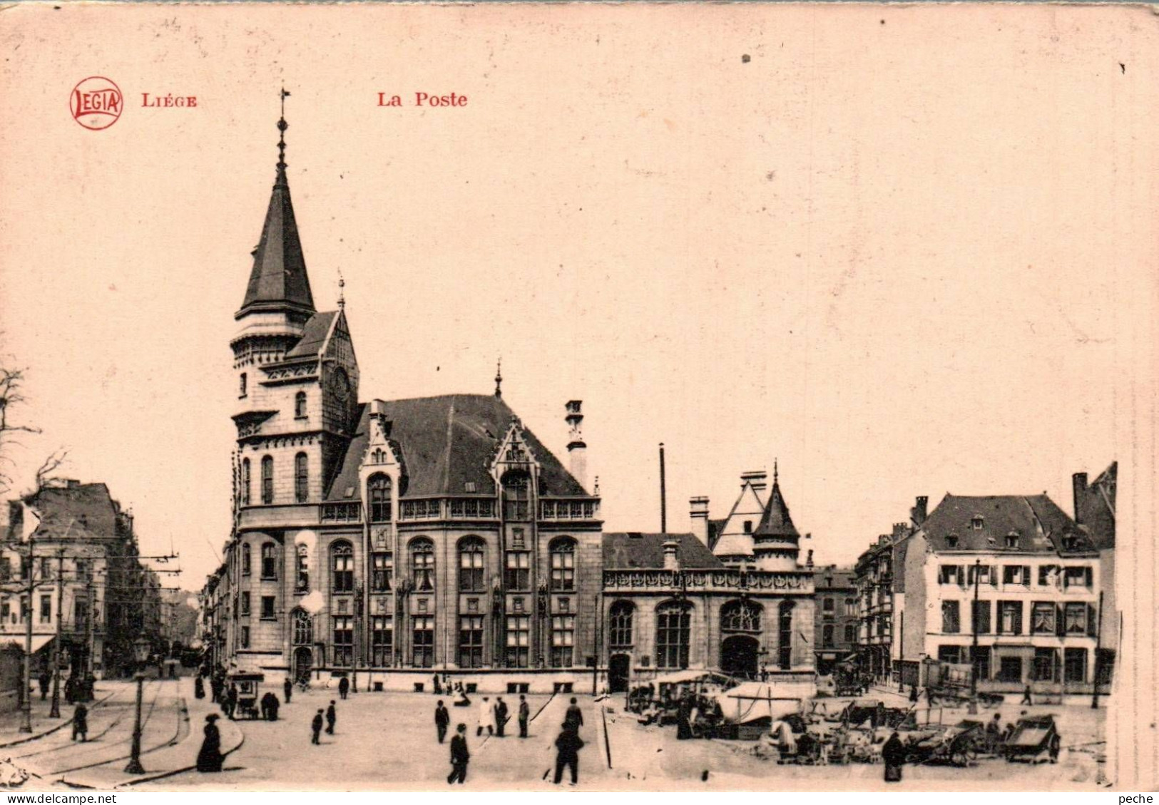 N°1203 W -cpa Liège -la Poste- - Liège