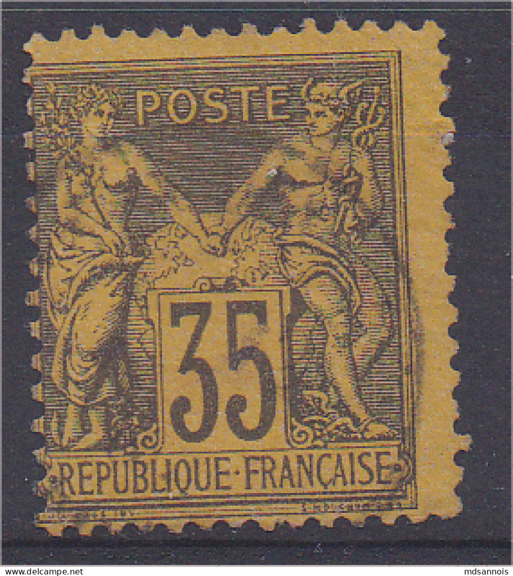 Sage N° 93 35c Violet Noir Oblitéré Cote 50€  (les Timbres Scannés Sont Les Timbres Vendus) - 1876-1898 Sage (Type II)