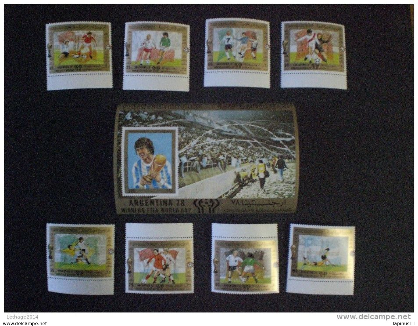 STAMPS YEMEN 1980 FOOTBALL WORLD CHAMPIONSHIP ARGENTINA 78 MICHEAL CATALOGUE 1619/1626, SHEET 1628 MNH - Jemen