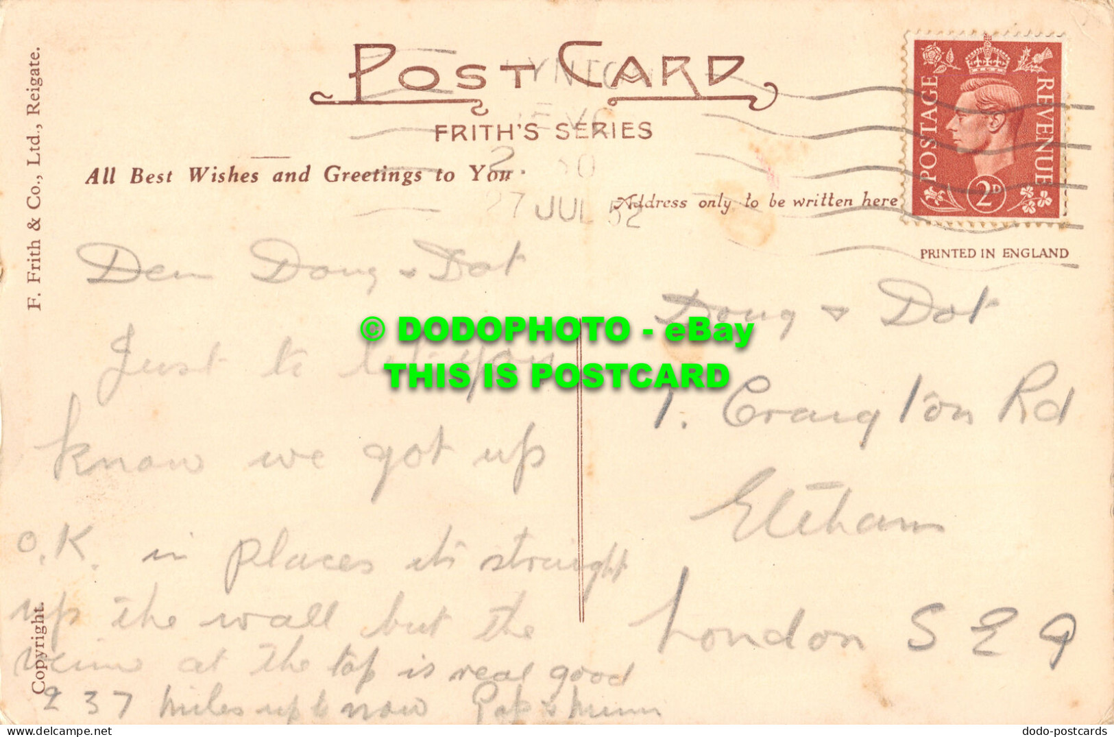 R528526 Porlock Hill. F. Frith. Postcard - World