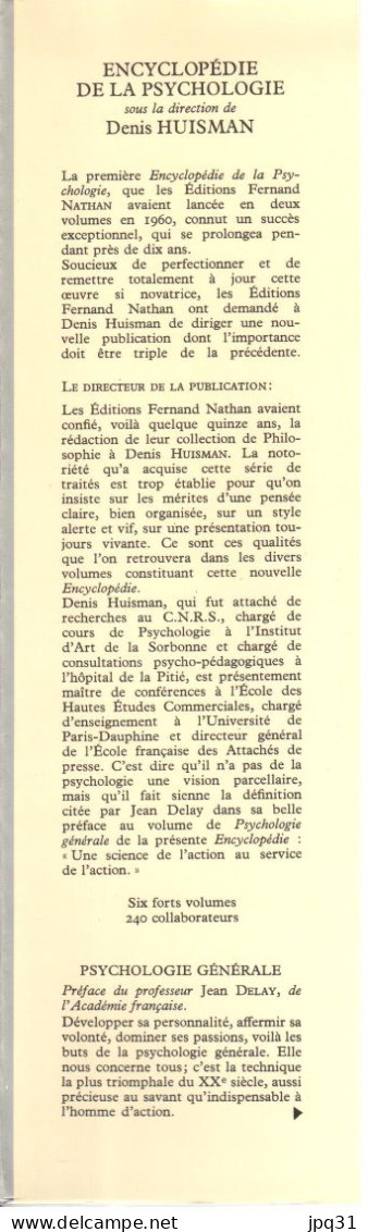 Autour De La Psychologie - Encyclopédie De La Psychologie - Fernand Nathan 1971 - Psychology/Philosophy