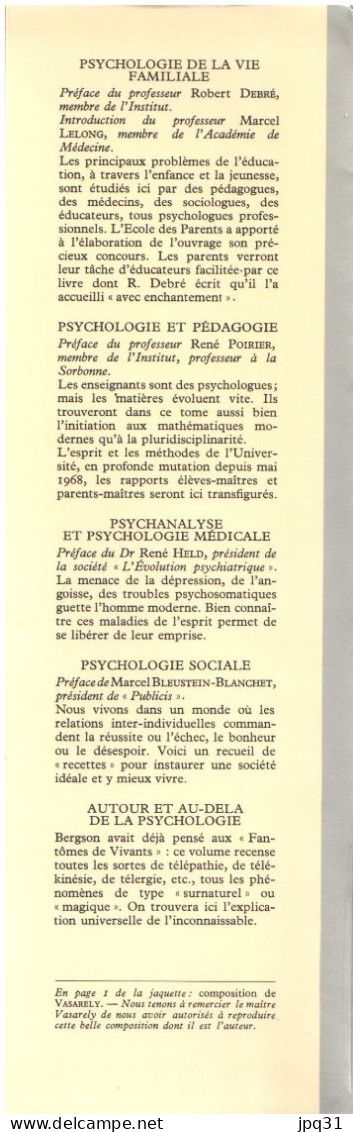 Autour De La Psychologie - Encyclopédie De La Psychologie - Fernand Nathan 1971 - Psicologia/Filosofia