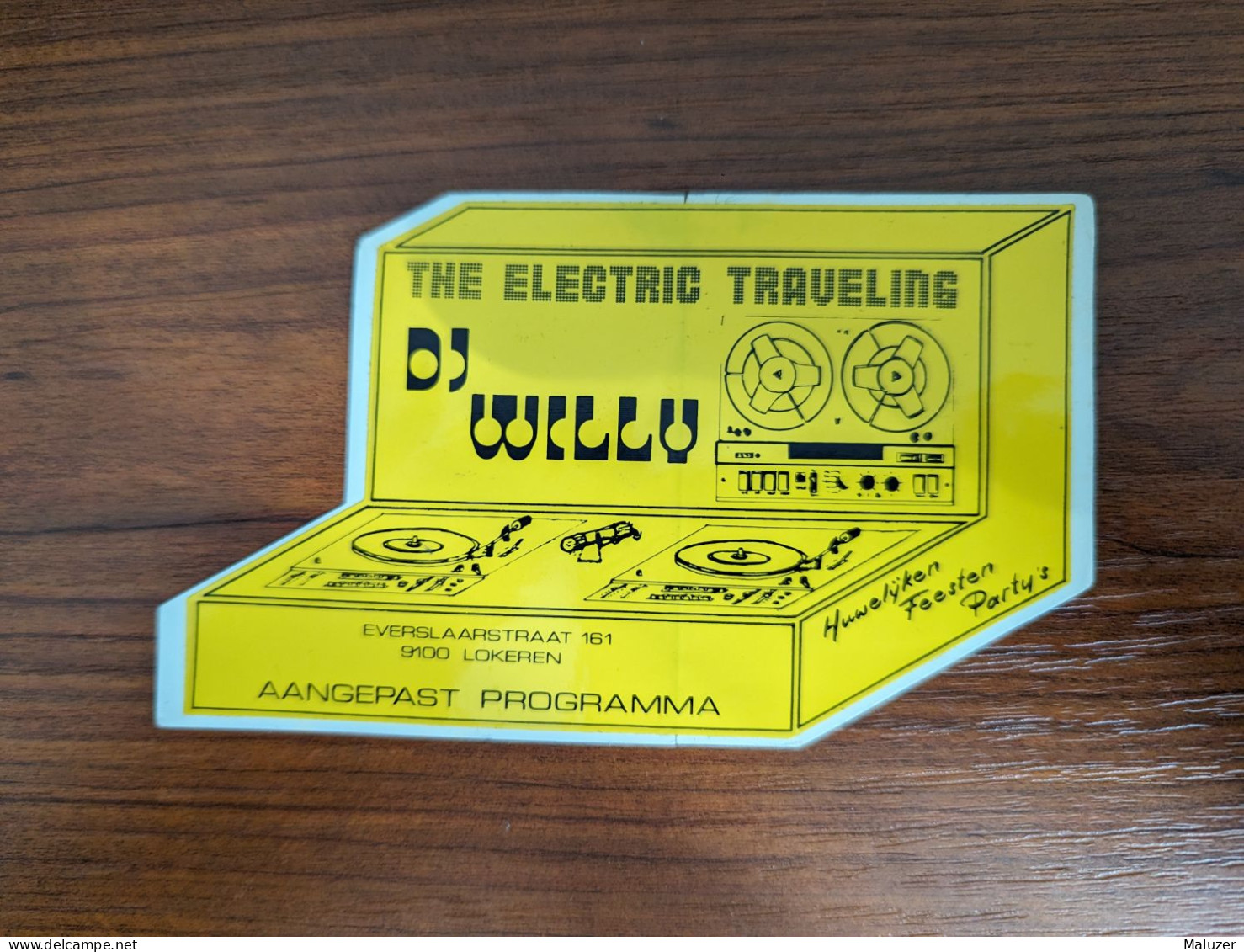 AUTOCOLLANT THE ELECTRIC TRAVELING – DJ WILLY – MUSIQUE – LOKEREN - BELGIQUE BELGIË BELGIUM - Stickers